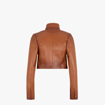 Women's Cropped Shaded Leather Jacket