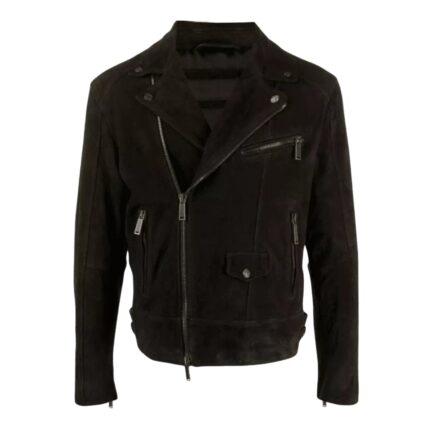 Dsquared2 Dark Brown Suede Leather Jacket