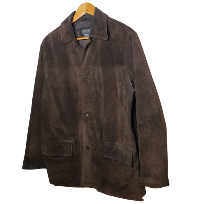 Men Chocolate Brown Suede Leather Jacket