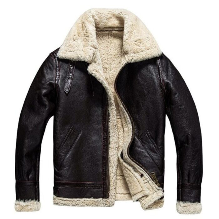 classic b 3 sheepskin leather bomber jacket