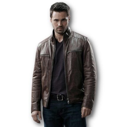 Agents of Shield S02 Brett Dalton Brown Leather Jacket