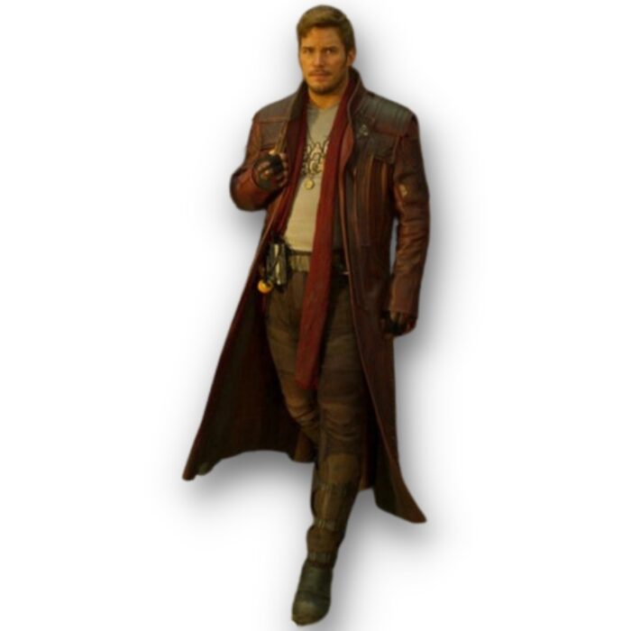 Avengers Star-Lord Maroon Leather trench Coat
