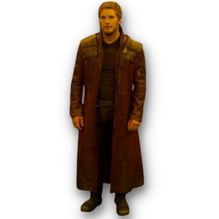 Avengers Star-Lord Maroon Leather trench Coat