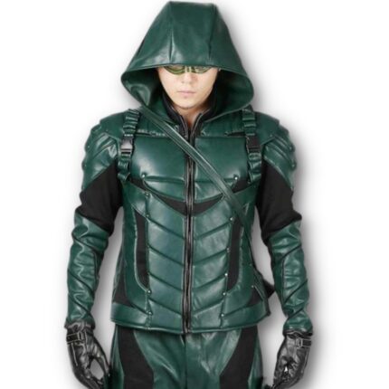 Green Arrow Season 08 Leather Jacket