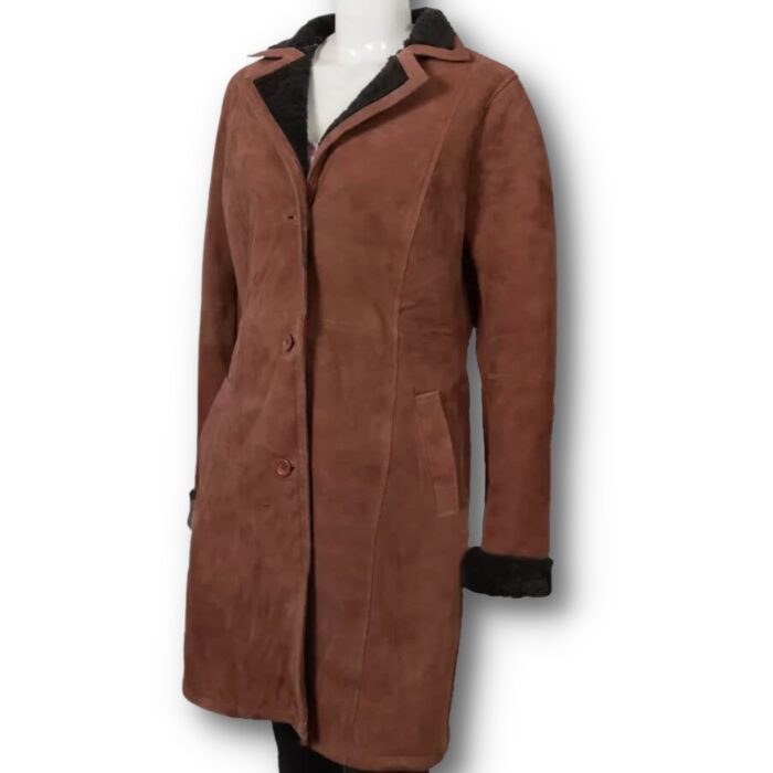 Yellowstone Monica Dutton Brown Suede Leather Coat