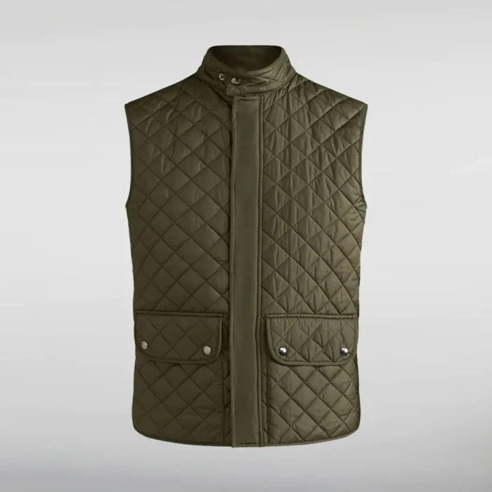 Yellowstone S04 Kevin Costner Green Quilted Vest