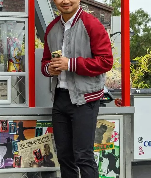 Simu Liu Shang-Chi and the Legend of the Ten Rings 2021 Red Bomber Jacket