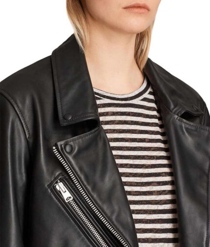 Emily in Paris Camille Razat Leather Jacket